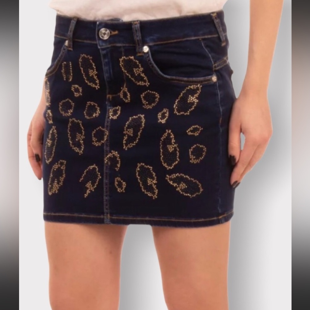 BLUGIRL FOLIES, Denim Mini Pencil Skirt, Size W28
